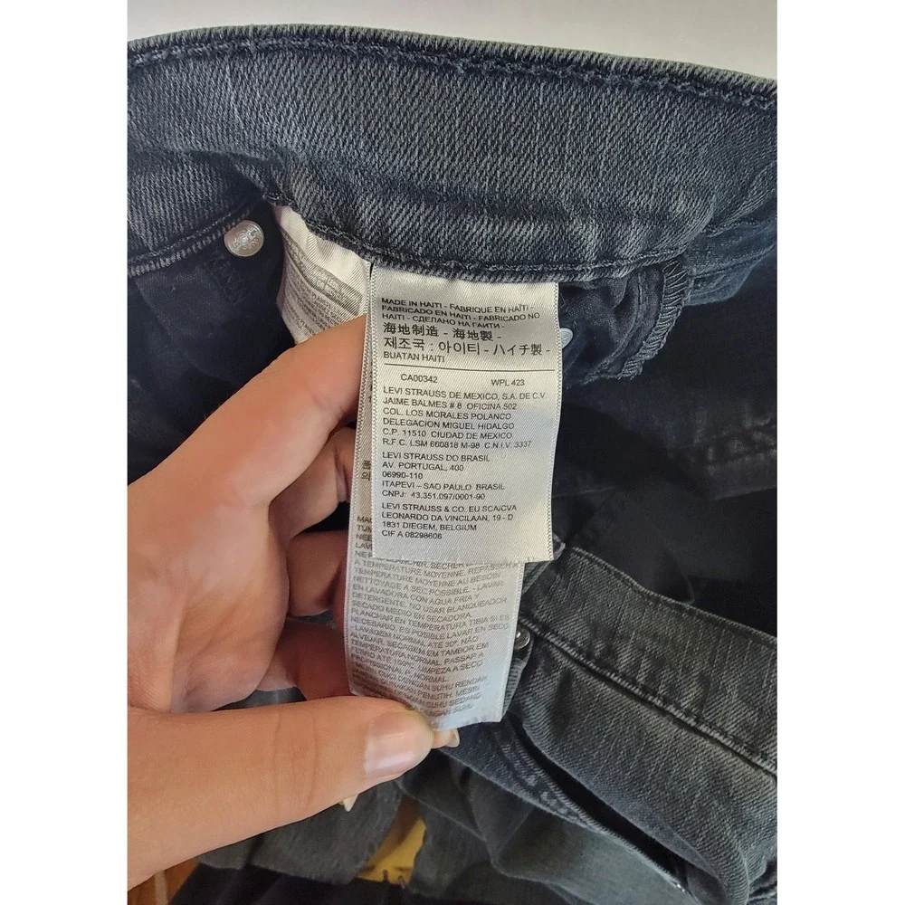 Levi's 511 Slim Fit Jeans Mens 29x31 Washed Black Denim Pants